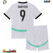 Camisa de Futebol Áustria Marcel Sabitzer #9 Equipamento Secundário Infantil Europeu 2024 Manga Curta (+ Calças curtas)